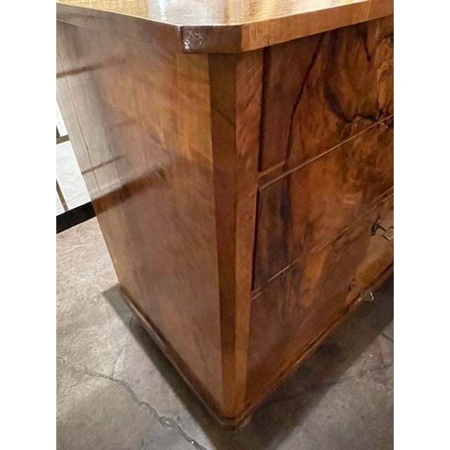19th Century 19th C. Biedermeier Black Walnut Chest For Sale - Image 5 of 7