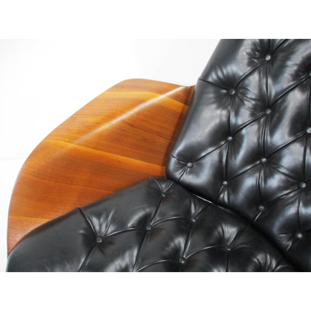 Plycraft Mr. Chair Leather Lounge and Ottoman by George Mulhauser For Sale - Image 11 of 12