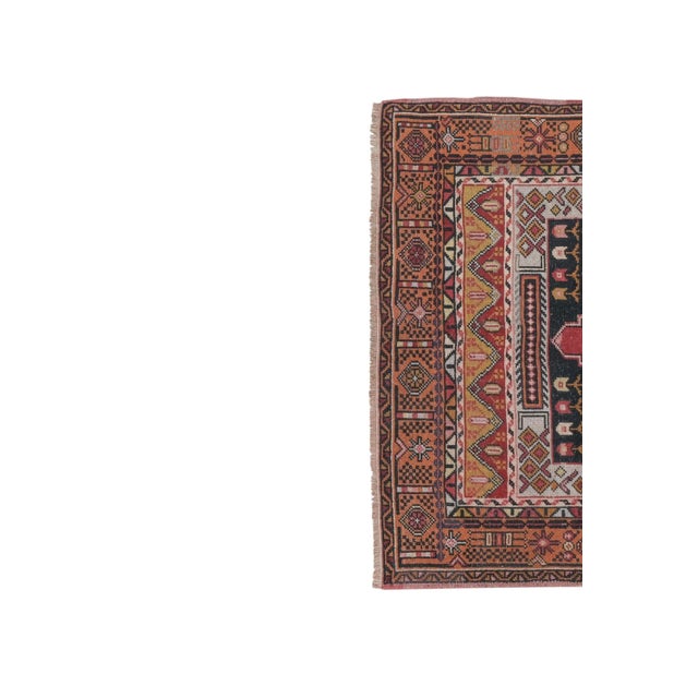 Textile Vintage Hand Knotted Turkish Oushak Rug 4'4" X 7'6" For Sale - Image 7 of 13