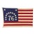 Large Vintage Cotton Bennington 76 American Flag With Sewn Detail For Sale