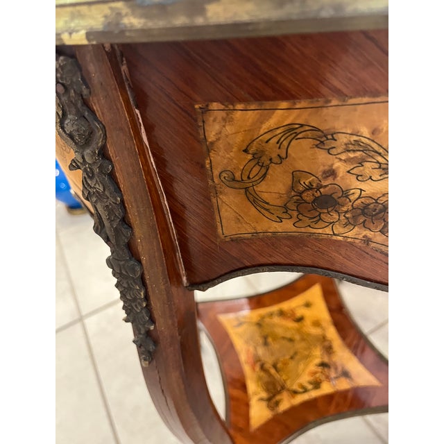 Mid-Century French Louis XV Style Marquetry Side Tables For Sale - Image 10 of 16