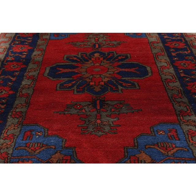 Early 20th Century Antique Afghan Turkoman Rug, 02'10 X 30'01 For Sale - Image 5 of 9