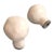 Contemporary Handmade Ceramic Small Ball Lamp Finials, White - a Pair For Sale In Seattle - Image 6 of 6