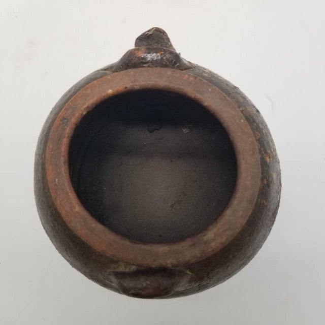 Antique-Style Japanese Black Pottery Jar For Sale - Image 9 of 18