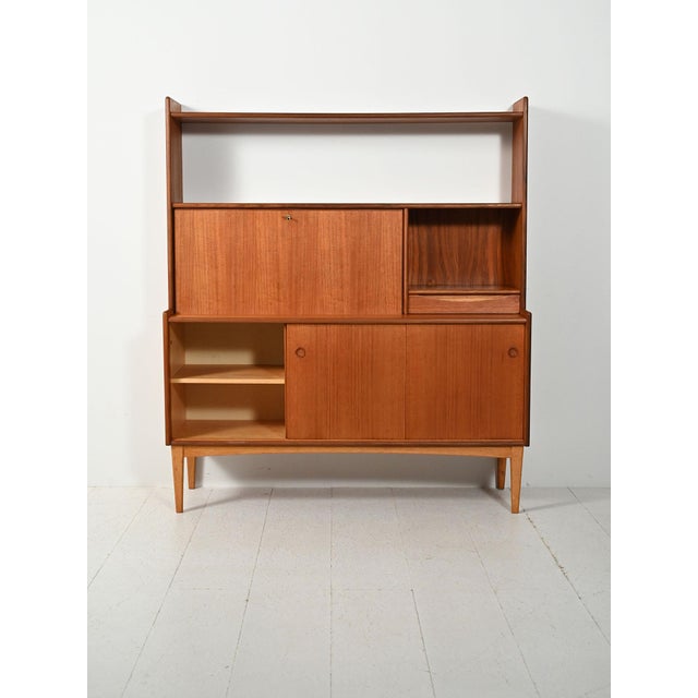 Teak Sideboard with Bookcase from Brantorps, 1950s For Sale - Image 3 of 13