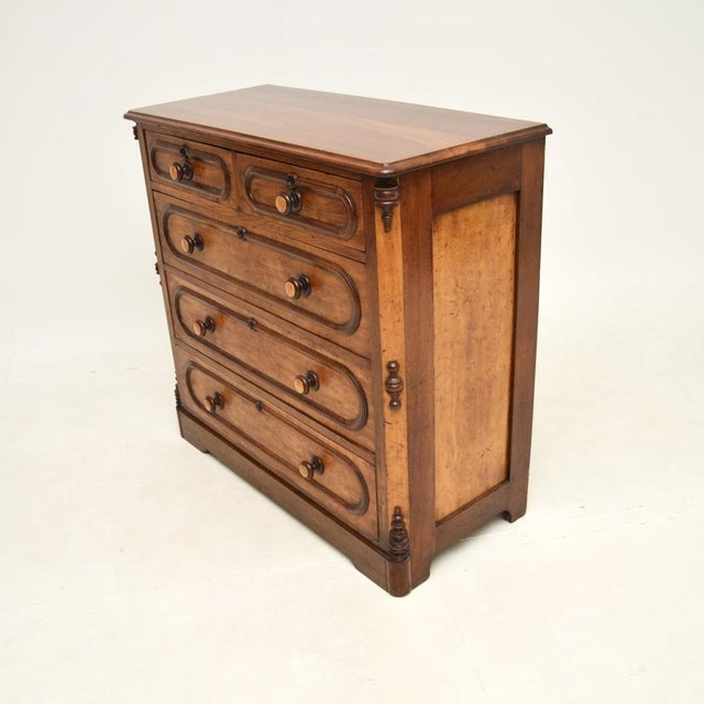 Antique Walnut Chest of Drawers, 1830s For Sale - Image 6 of 13