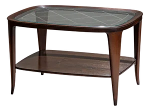 Mid-Century Coffee Table with Glass Top, Italy