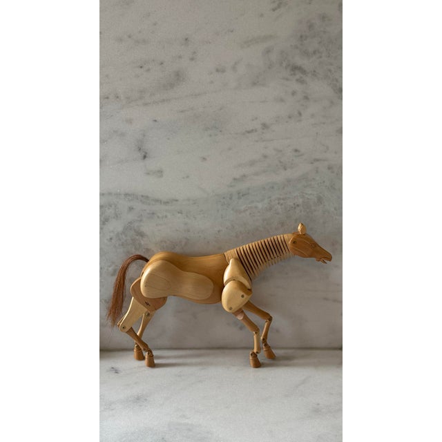 Wood Vintage Adjustable Wooden Artist's Horse Figure For Sale - Image 7 of 11