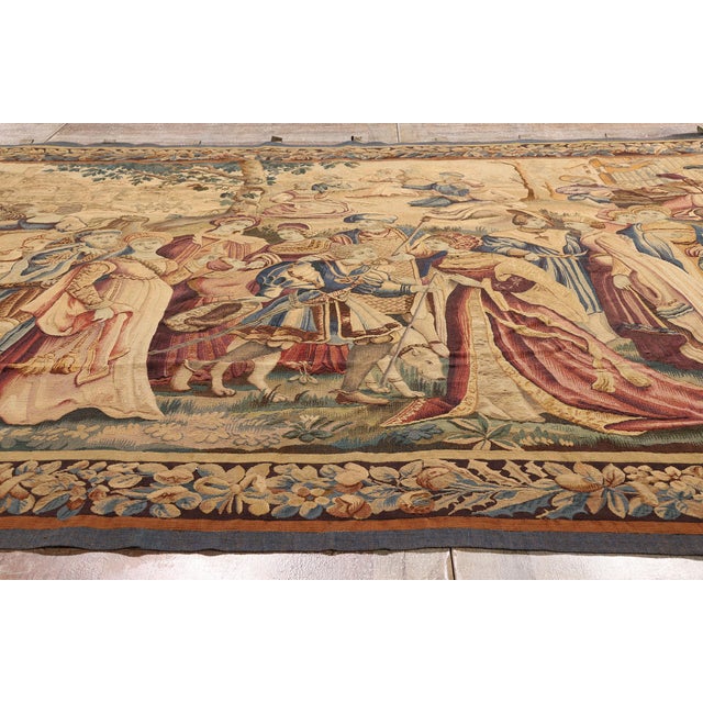 Antique French Tapestry, 07'08 X 08'11 For Sale - Image 9 of 10