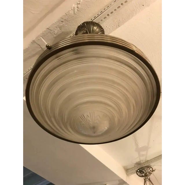 Art Deco French Art Deco Chandelier Signed by G Leleu For Sale - Image 3 of 10