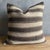 Creamy hemp rug pillow with stripes. Soft hand, linen blend backing with zipper closure. Spot cleaning is recommended, or...