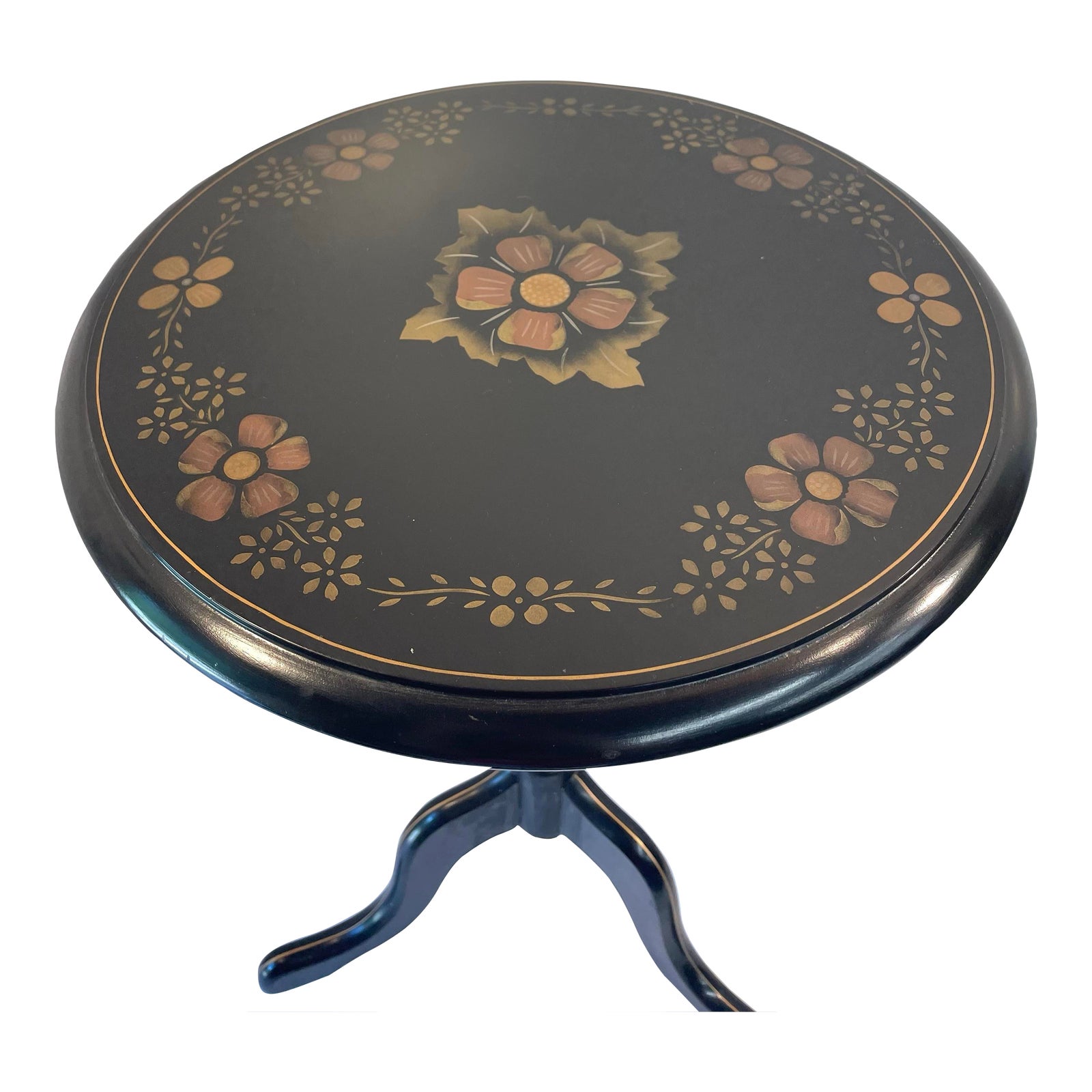 Vintage Ethan Allen Hitchcock Style Drink Table | Chairish