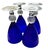 1930s Vintage Morgantown Glass Ritz Blue Cobalt Golf Ball Tumbler, Wine Glass, Water Goblet, Goblet Stems - Set of 4 For Sale - Image 5 of 5
