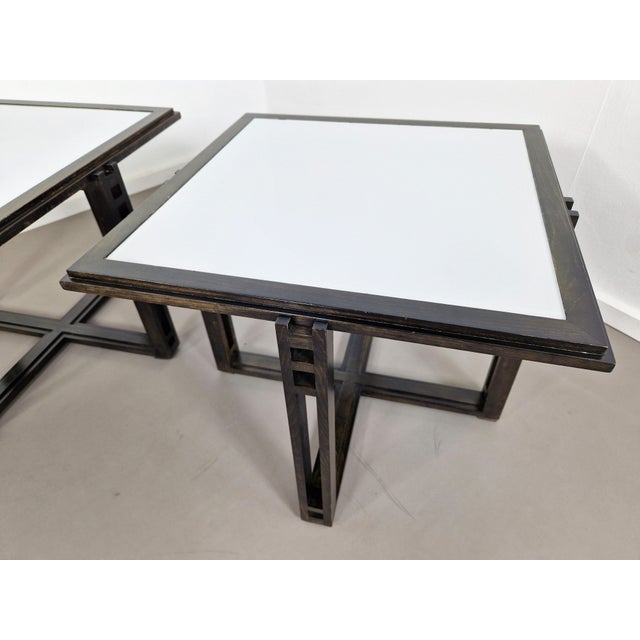 Vintage Galaxy Side Tables by Umberto Asnago for Giorgetti, 1980s, Set of 2 For Sale - Image 10 of 12
