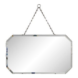 1930s French Art Deco Rectangular Beveled Mirror For Sale