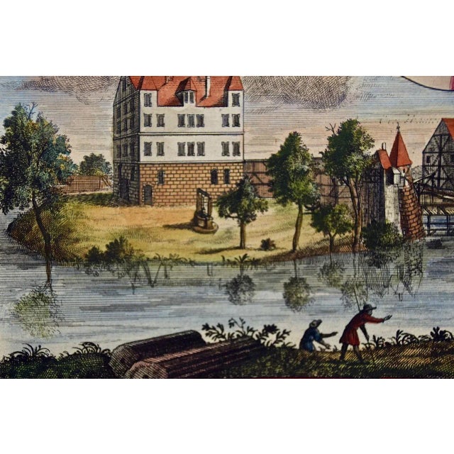 Lemons "La Parte Interiore": An Early 18th C. Volckamer Hand-Colored Engraving, 1708 For Sale - Image 4 of 5