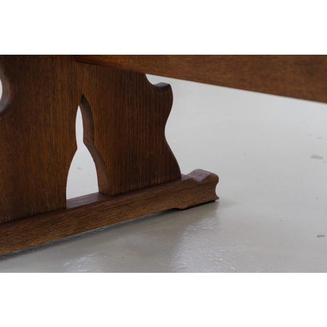 Vintage Danish Brutalist Oak Dining Table, 1960s For Sale - Image 15 of 18