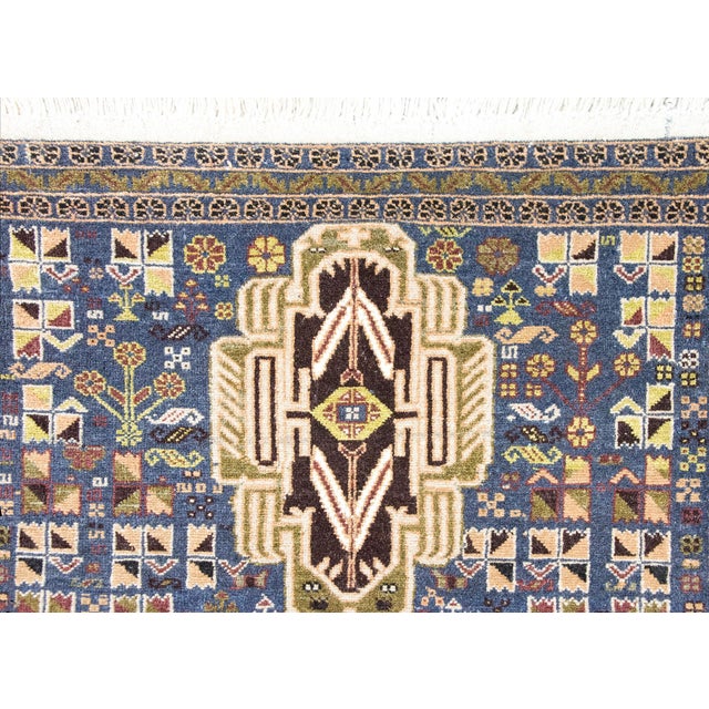 Navy Blue Vintage Afghani Baluch Rug For Sale - Image 8 of 15