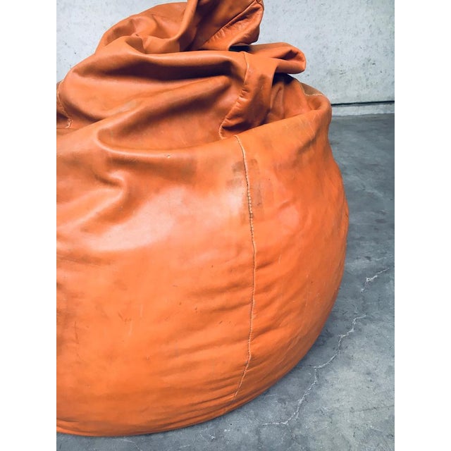 Vintage Leather Patchwork Bean Bag, Italy, 1970s For Sale - Image 6 of 15