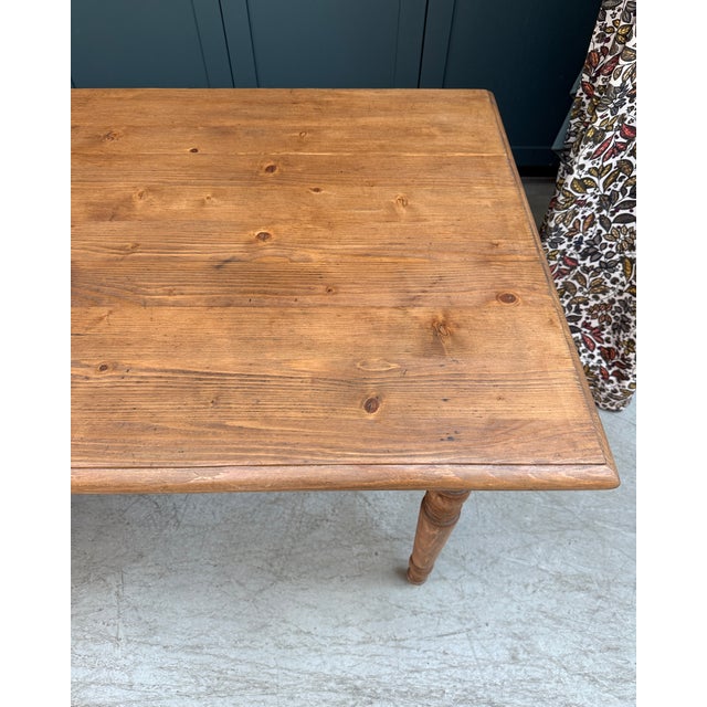Farmhouse Table with Turned Legs, 1960s For Sale - Image 9 of 11