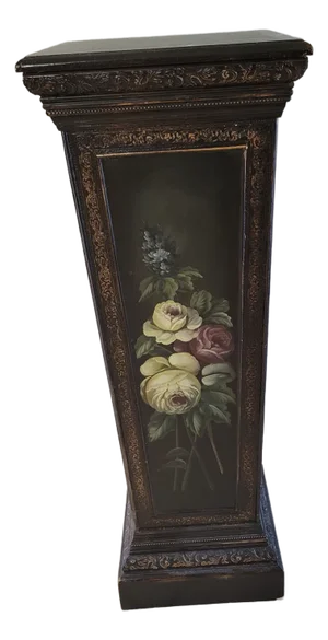 Late 20th Century Wooden Floral Column
