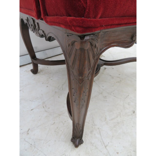 French Louis XV Highback Throne Style Chair For Sale - Image 4 of 5