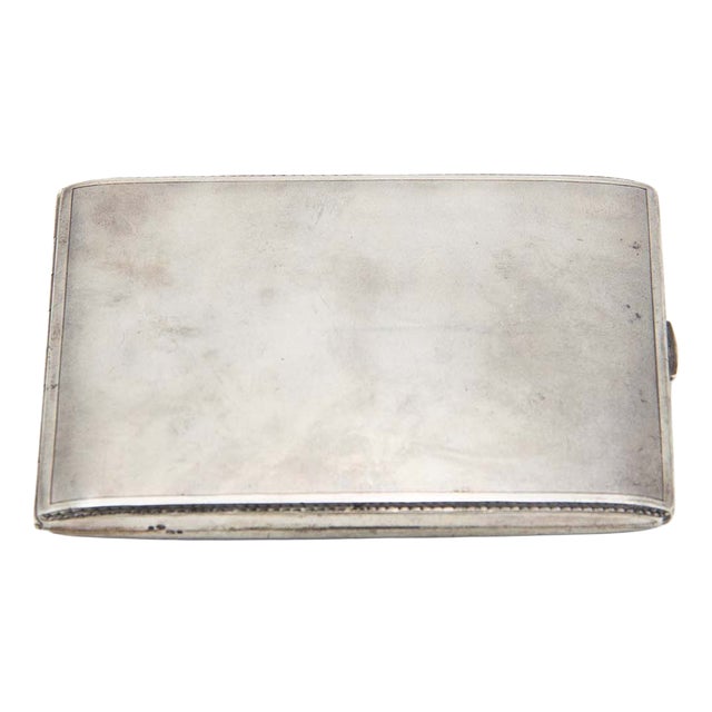 Rectangular Silver Cigarette Case For Sale