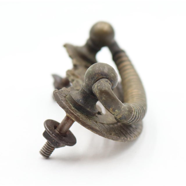 Set of Vintage Victorian Brass Bail Drawer Pulls For Sale - Image 4 of 6