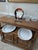 Vintage 70s American Traditional Walnut Flip-Top Rolling Server Console For Sale - Image 10 of 12