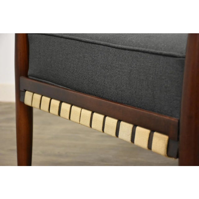 Charcoal Mahogany Mid Century Modern Lounge Chair For Sale - Image 8 of 11