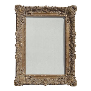 Large 50" Tall Vintage French Baroque Gold Ornate Wall Mantle Picture Frame For Sale