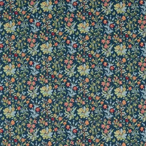 Morris & Co Flowers by May Fabric in Indigo