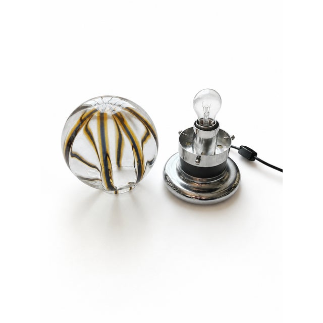 Toni Zuccheri Mid-Century Modern Space Age Murano Glass Table Lamp attributed to Toni Zuccheri, 1970s For Sale - Image 4 of 14