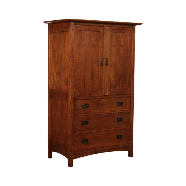 Stickley Mission Collection Oak Media Door Chest Chairish