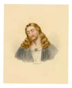 William Warman, Pensive Christ, 1831, Watercolour