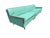 Make a bold statement with this exceptional mid-century modern turquoise and walnut two-piece sectional sofa. Featuring...
