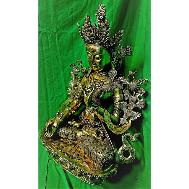 Tibetan Buddha Sculpture, 18th-Century, Bronze For Sale - Image 18 of 18