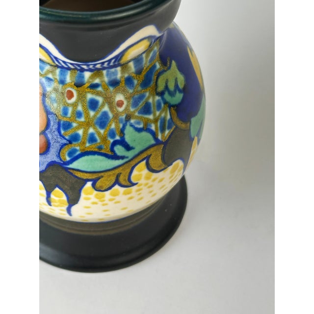 Black Dutch Gouda Vase in Stoneware, Holland, 1922 For Sale - Image 8 of 10