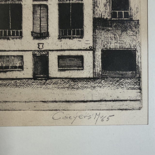 1960s Caeyers M., Corner in Paris, 1965, Etching, Framed For Sale - Image 5 of 9