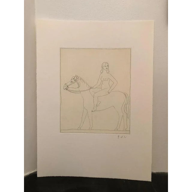 Francois-Xavier Lalanne (1927-2008) Woman and Horse, 2002 Techniques : etching on paper Hand signed in pencil by François...