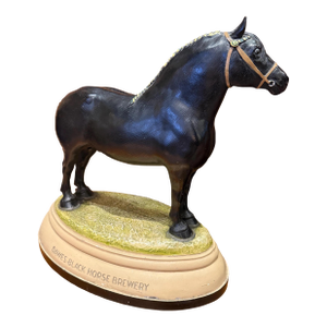 Vintage Dawes Black Horse Brewery Plaster Cast Statue by Ross Butler c.1930