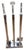 Vintage 1970s, Mid-Century Modern Fireplace Tool Set Includes: shovel, poker, brush Dims: 13"W x 5"D x 31"H Materials:...