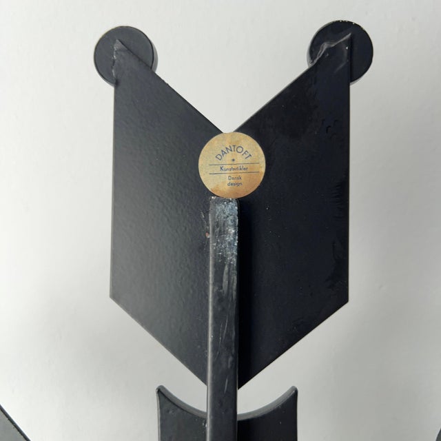 Mid-Century Wrought Iron Wall Decoration from Dantoft, Denmark, 1960s For Sale - Image 4 of 7