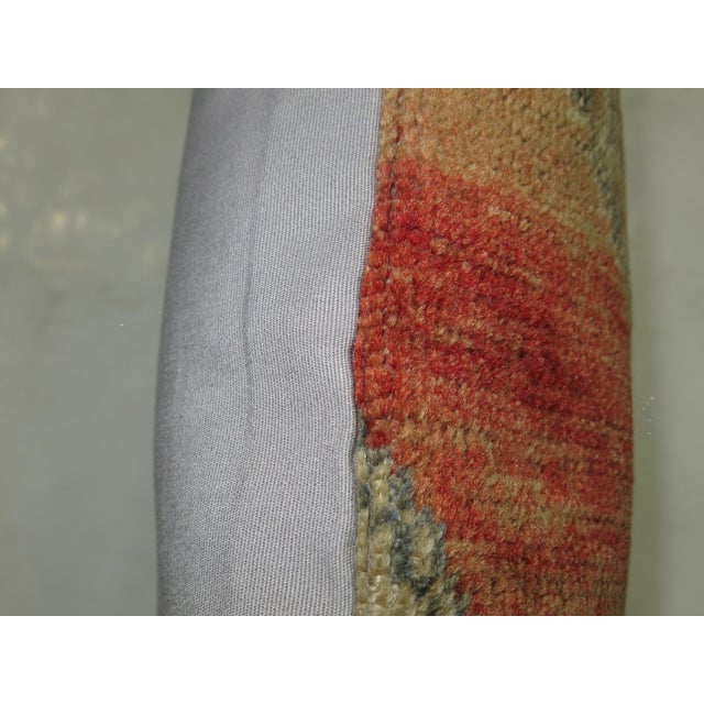 Vintage Zabihi Collection Turkish Rug Pillow For Sale - Image 4 of 4