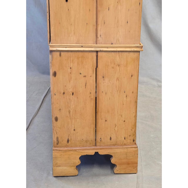 Antique 19th Century Irish Scrubbed Pine Linen Press Cabinet For Sale - Image 14 of 18
