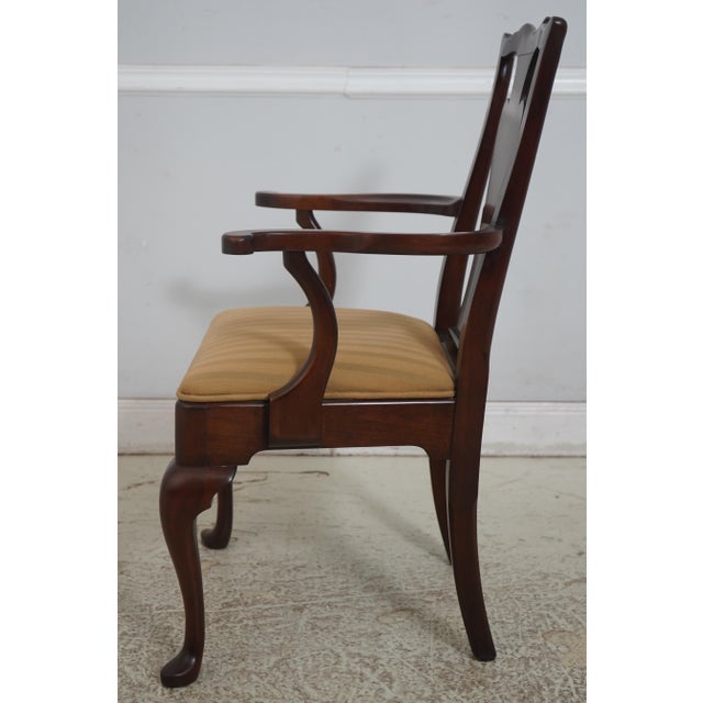 Queen Anne Set of 6 Statton Old Towne Cherry Dining Chairs For Sale - Image 3 of 18