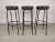 Vintage Black Stools, Set of 3 For Sale - Image 17 of 17