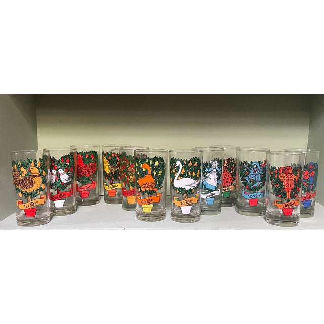 Mid 20th Century 12 Days of Christmas Tumblers- Set of Twelve For Sale In Jacksonville, FL - Image 6 of 6