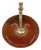 14k Gold Orange Jade Disc Pendant For Sale