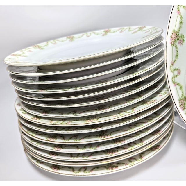 Ceramic Ropes of Roses China- Set of Sixteen For Sale - Image 7 of 10